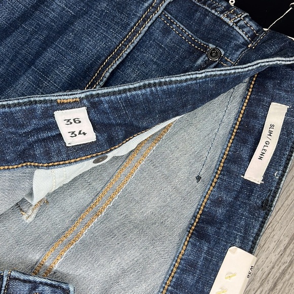 36/34 Jack and Jones Jeans Slim/Glenn Blue Denim - Picture 5 of 9